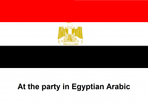 At the party in Egyptian Arabic